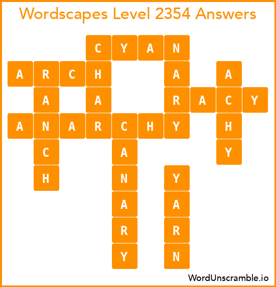 Wordscapes Level 2354 Answers