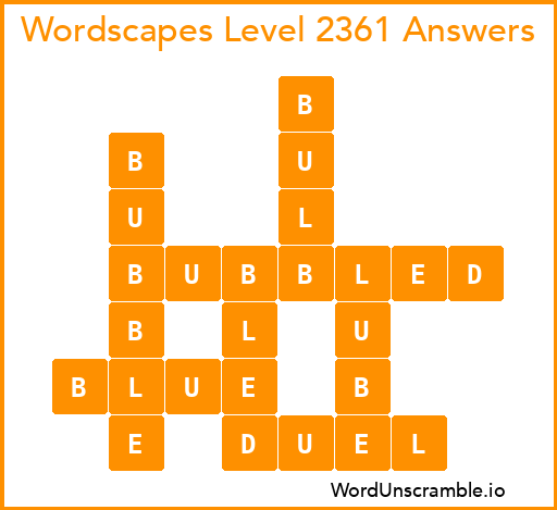 Wordscapes Level 2361 Answers