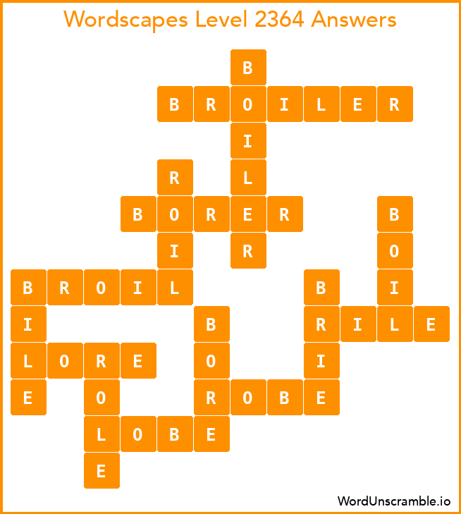 Wordscapes Level 2364 Answers