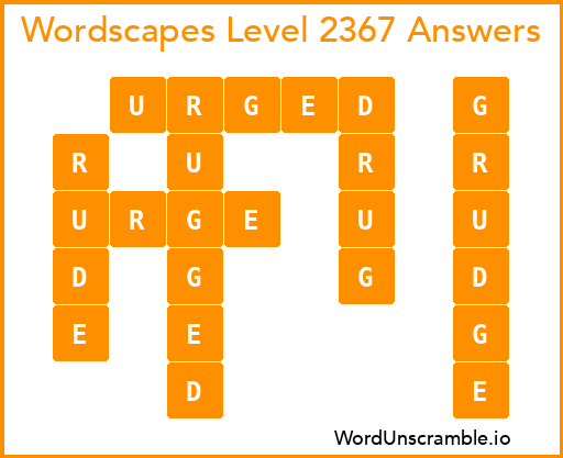 Wordscapes Level 2367 Answers