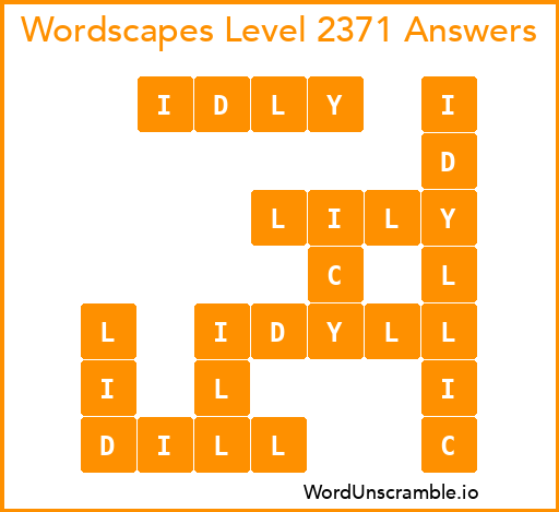 Wordscapes Level 2371 Answers