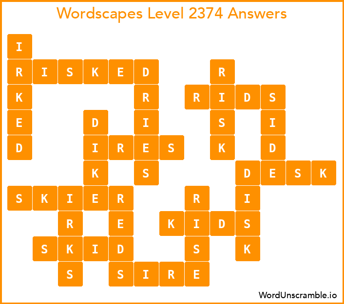 Wordscapes Level 2374 Answers