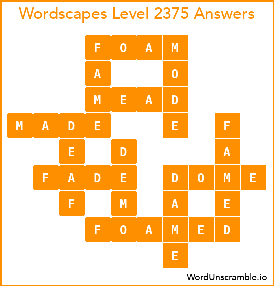 Wordscapes Level 2375 Answers