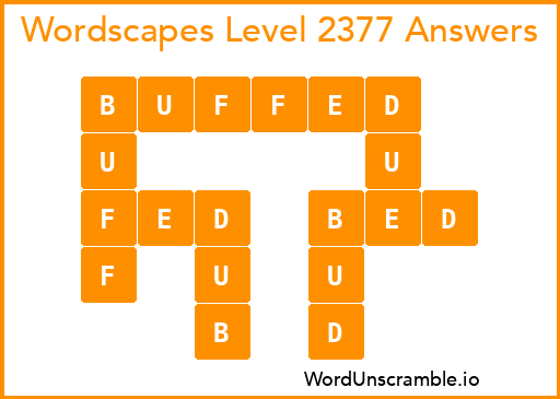 Wordscapes Level 2377 Answers