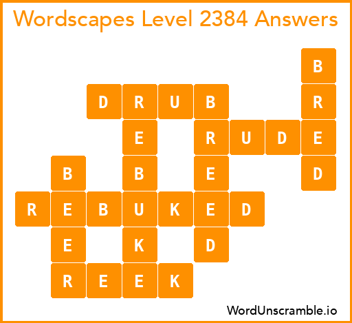 Wordscapes Level 2384 Answers