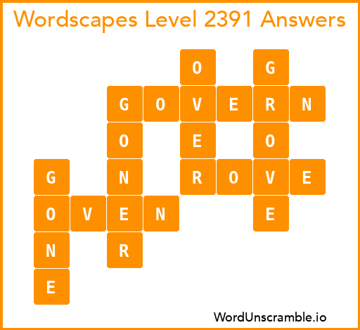 Wordscapes Level 2391 Answers