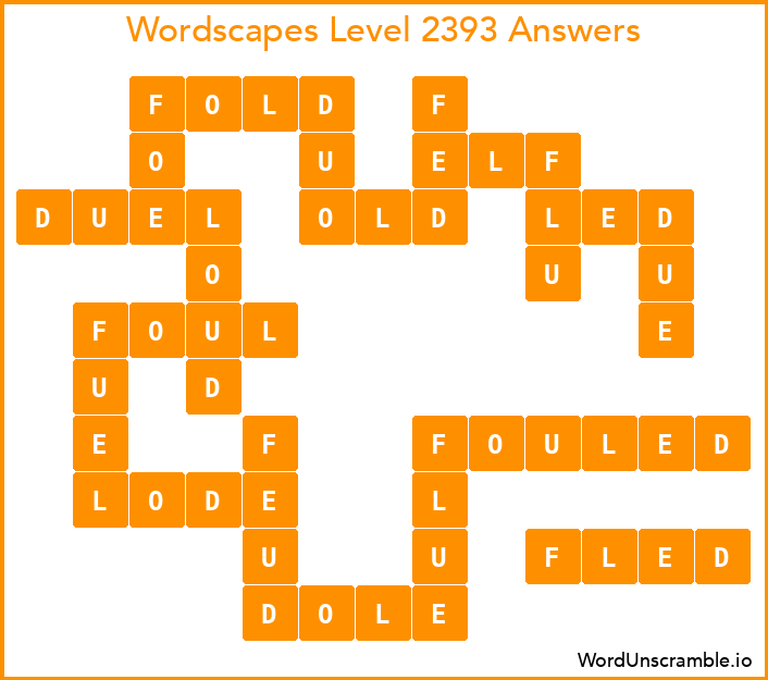 Wordscapes Level 2393 Answers