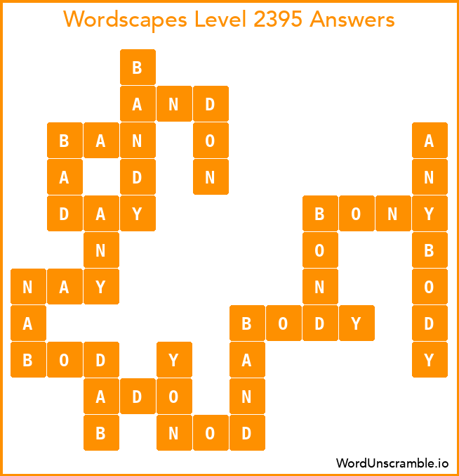 Wordscapes Level 2395 Answers