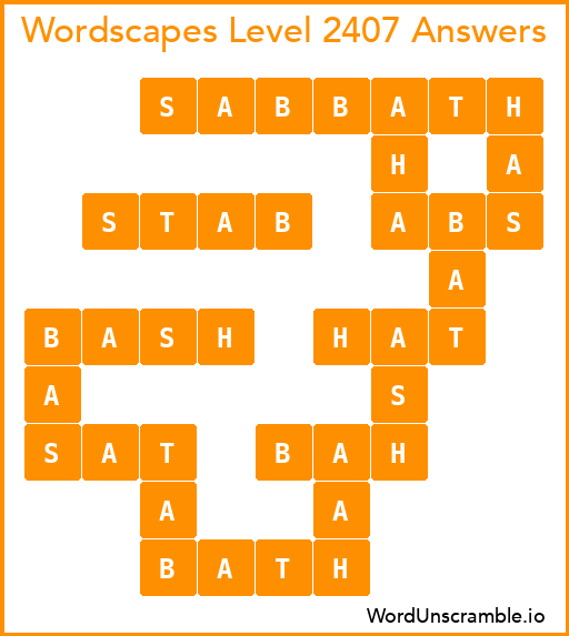Wordscapes Level 2407 Answers