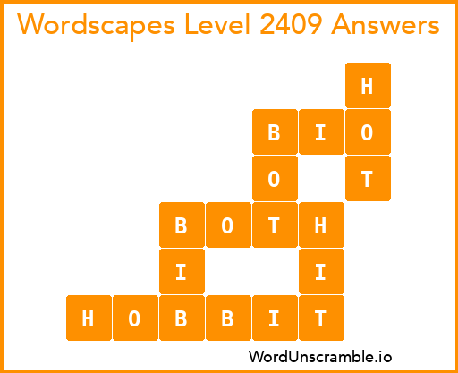 Wordscapes Level 2409 Answers