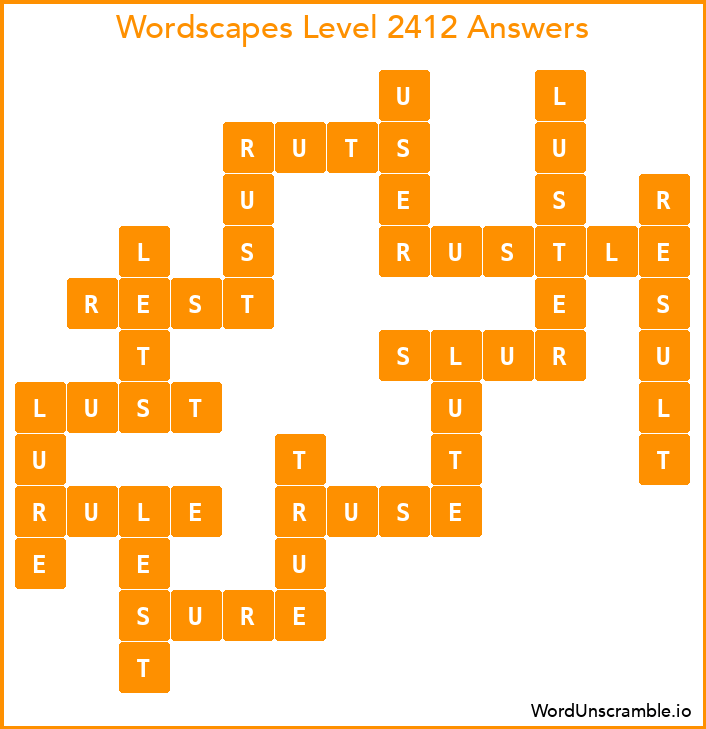 Wordscapes Level 2412 Answers