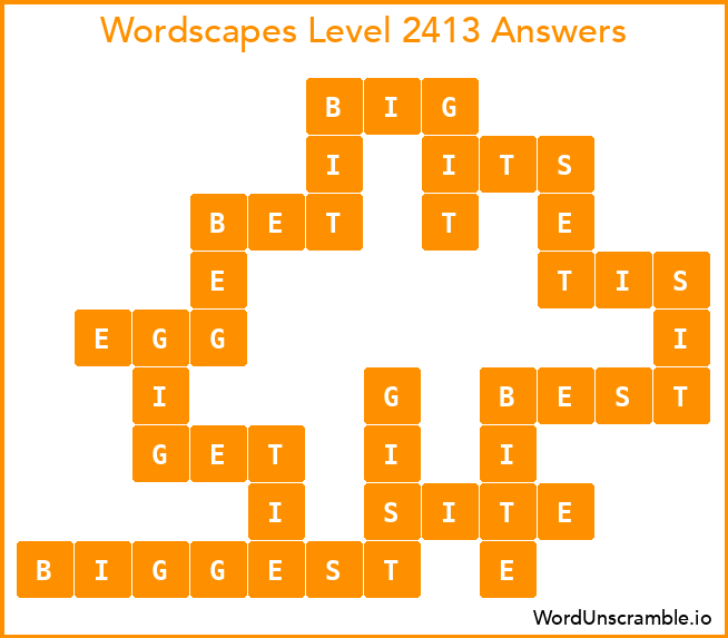 Wordscapes Level 2413 Answers