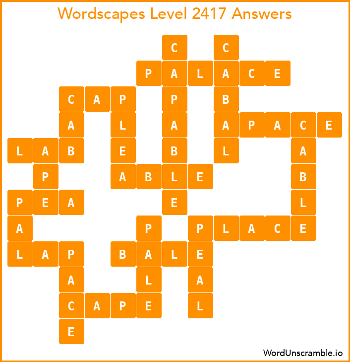 Wordscapes Level 2417 Answers