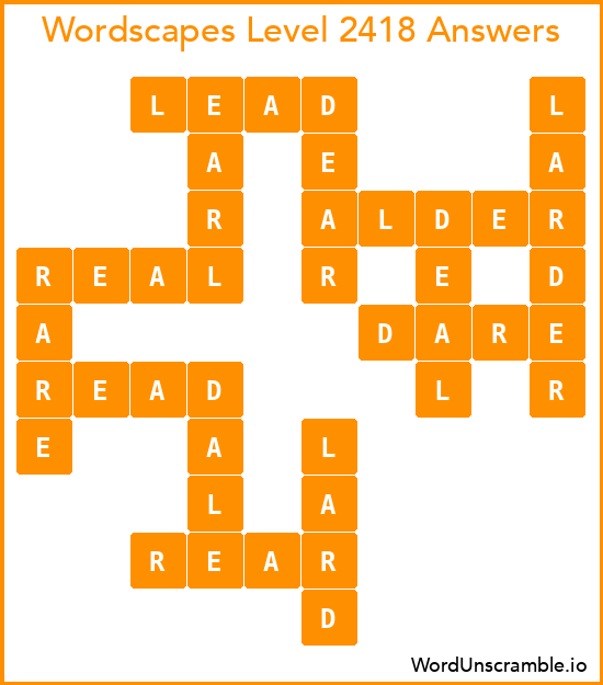 Wordscapes Level 2418 Answers