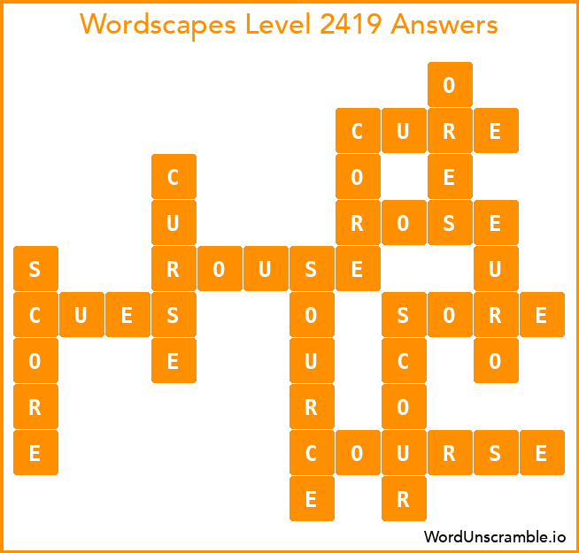 Wordscapes Level 2419 Answers