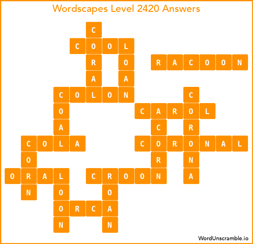 Wordscapes Level 2420 Answers
