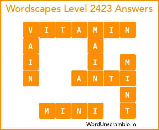 Wordscapes Level 2423 Answers