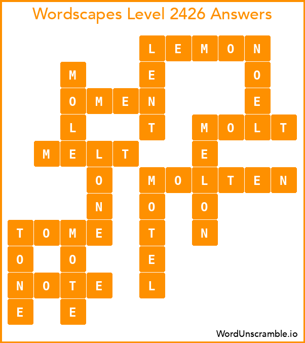 Wordscapes Level 2426 Answers