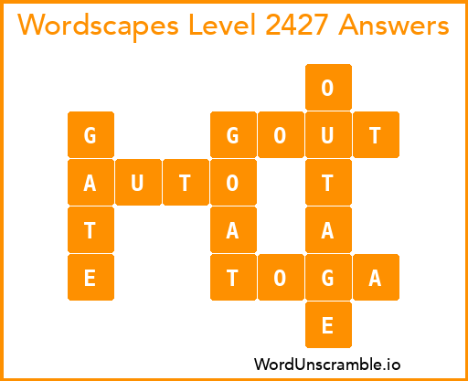 Wordscapes Level 2427 Answers