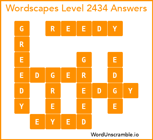 Wordscapes Level 2434 Answers