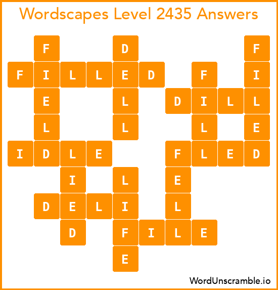 Wordscapes Level 2435 Answers