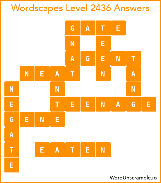 Wordscapes Level 2436 Answers