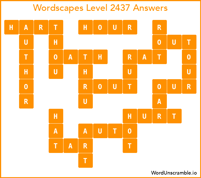 Wordscapes Level 2437 Answers