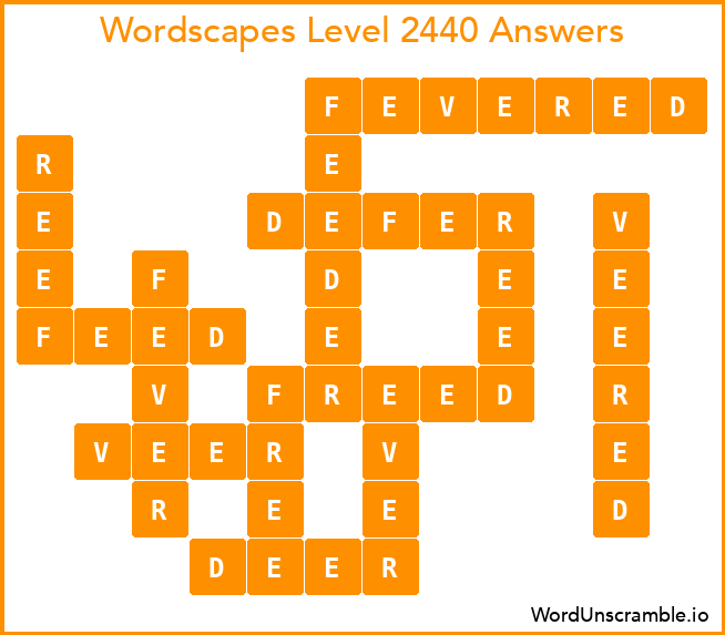 Wordscapes Level 2440 Answers