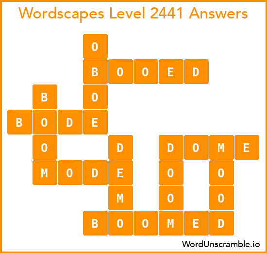 Wordscapes Level 2441 Answers