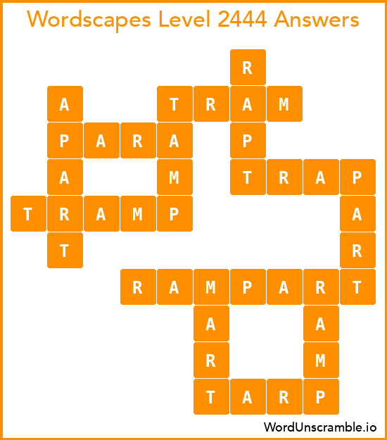 Wordscapes Level 2444 Answers