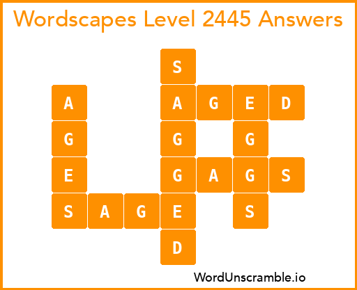 Wordscapes Level 2445 Answers