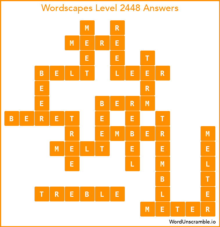 Wordscapes Level 2448 Answers