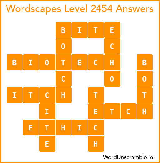 Wordscapes Level 2454 Answers