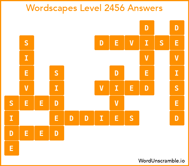 Wordscapes Level 2456 Answers