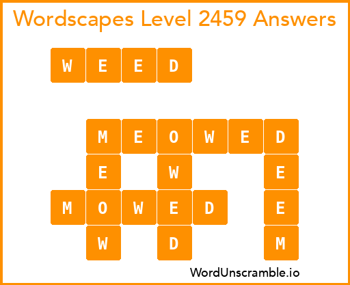 Wordscapes Level 2459 Answers