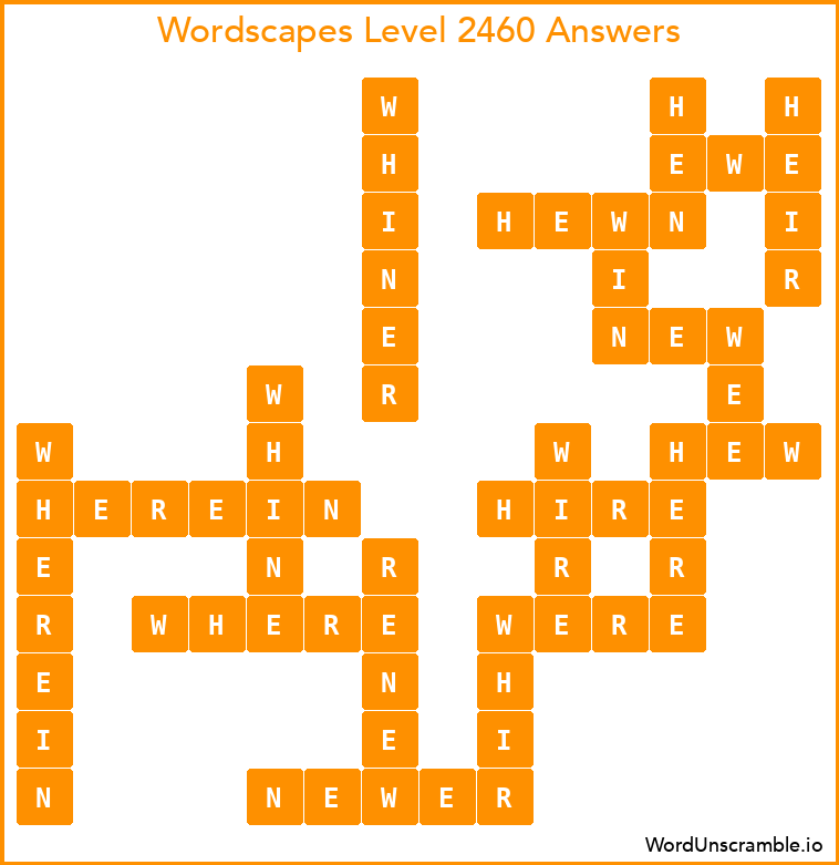 Wordscapes Level 2460 Answers