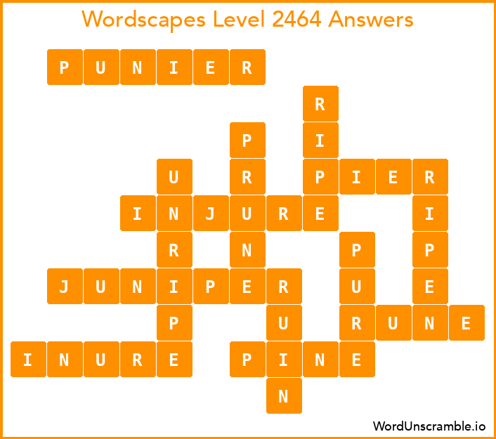 Wordscapes Level 2464 Answers
