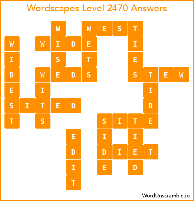 Wordscapes Level 2470 Answers