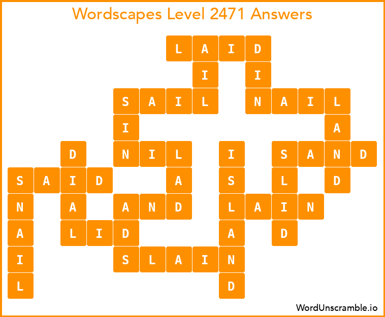 Wordscapes Level 2471 Answers