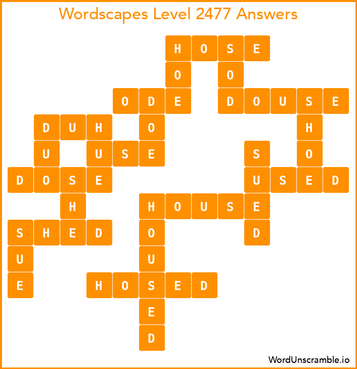 Wordscapes Level 2477 Answers