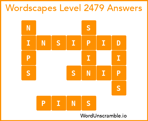 Wordscapes Level 2479 Answers