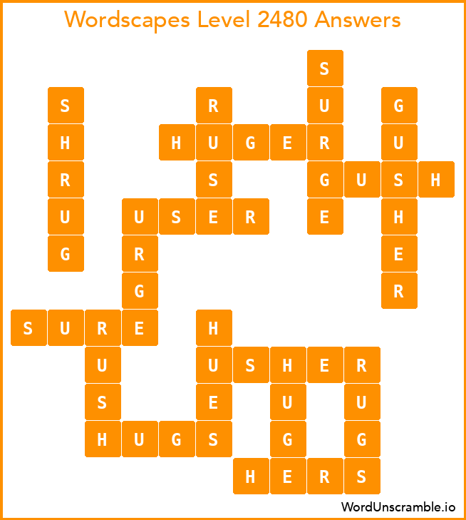 Wordscapes Level 2480 Answers