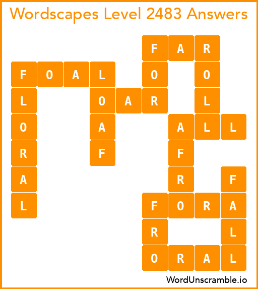 Wordscapes Level 2483 Answers