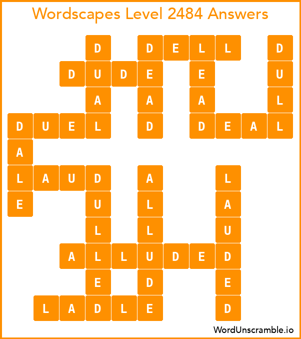 Wordscapes Level 2484 Answers
