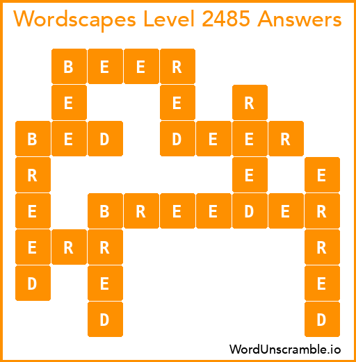 Wordscapes Level 2485 Answers