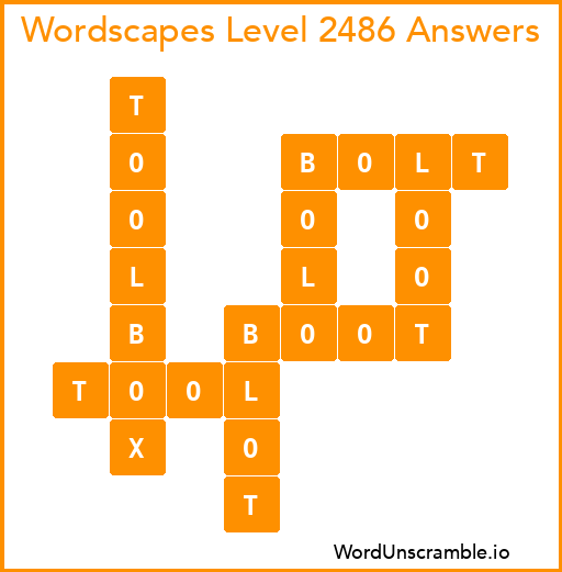 Wordscapes Level 2486 Answers