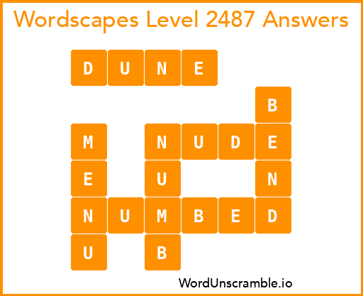 Wordscapes Level 2487 Answers