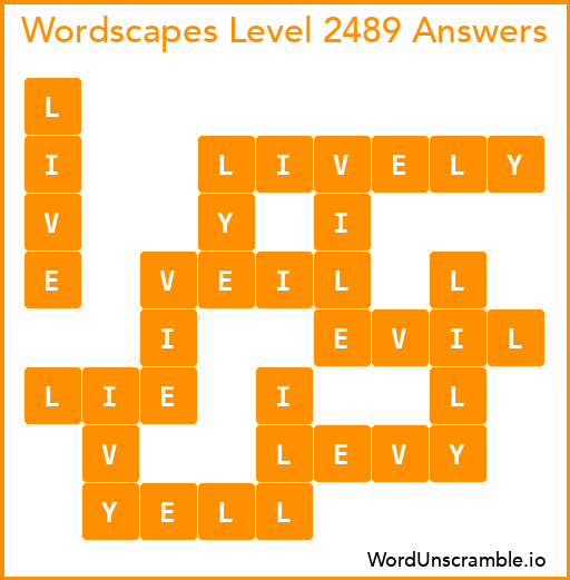Wordscapes Level 2489 Answers