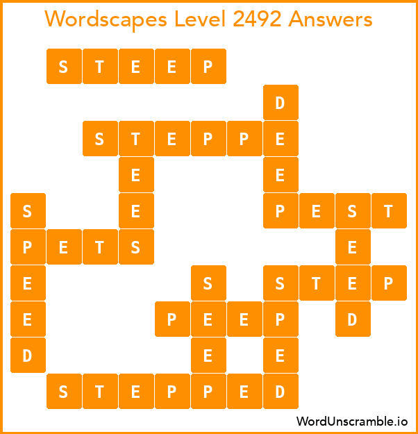 Wordscapes Level 2492 Answers
