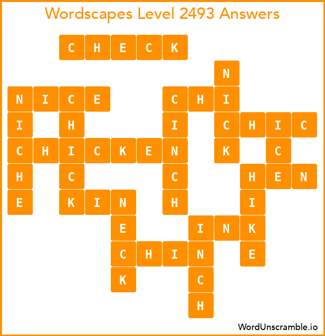 Wordscapes Level 2493 Answers